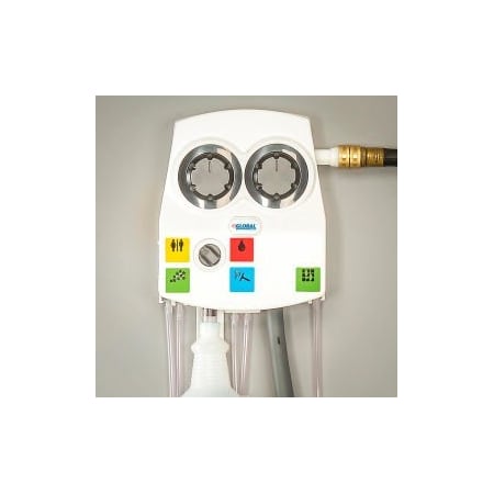 Brightwell Dispensers GEC 153; Universal Cleaning Chemical Dilution Dispenser, Dual Flow, 5-Chemical DXC4L1H-WK/U9